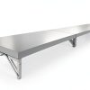 72" x 12" Folding Concession Shelf, Stainless Steel Drop Down Concession Shelf, Serving Food Shelf Stand Serving for Concession Windows, Restaurant-0